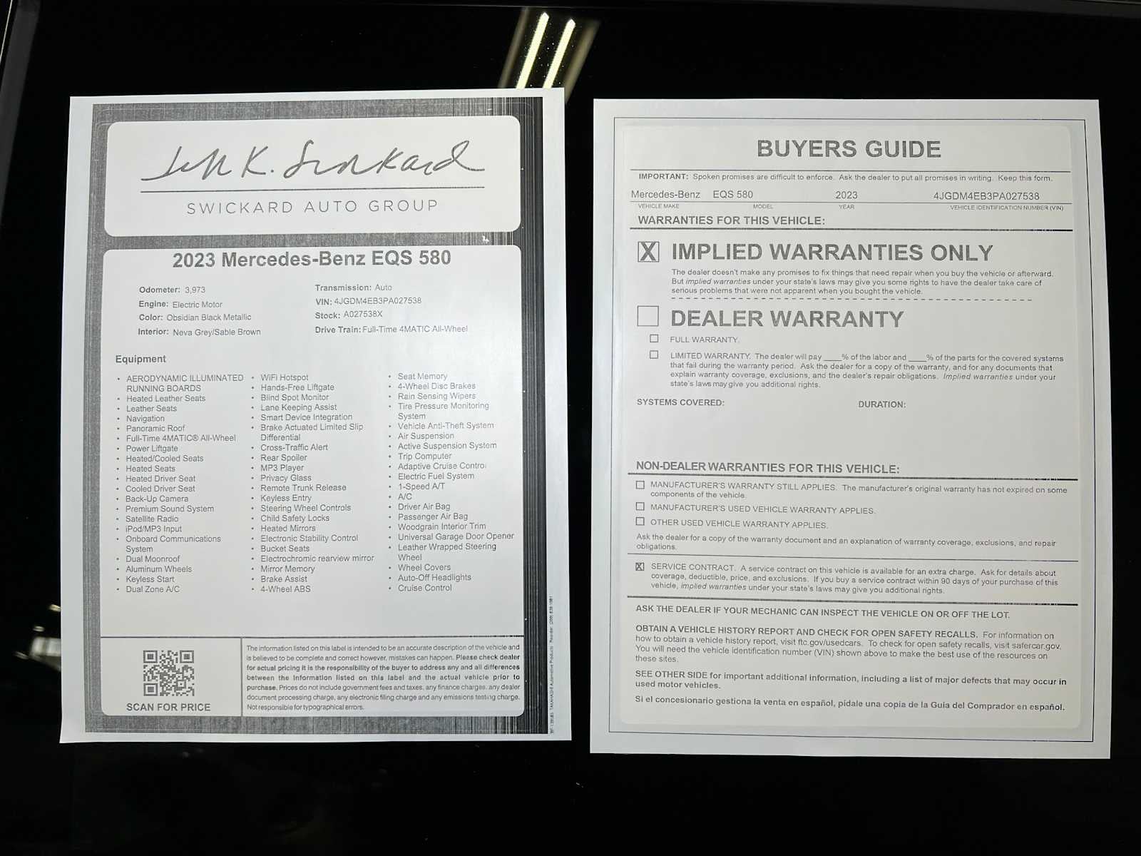 2023 Mercedes-Benz EQS EQS 580