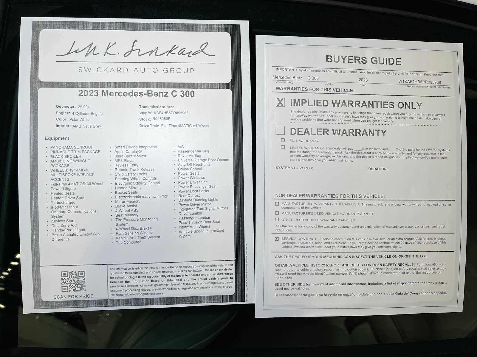 2023 Mercedes-Benz C-Class C 300