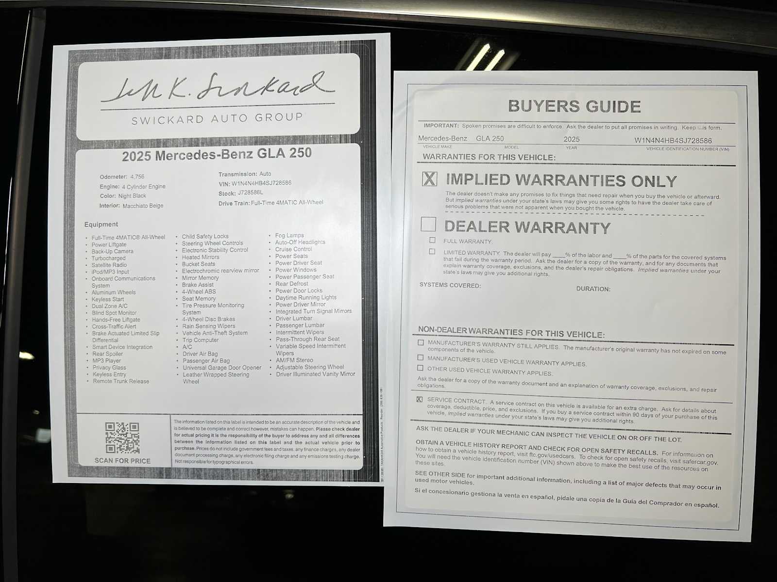 2025 Mercedes-Benz GLA GLA 250