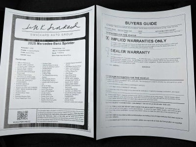 2025 Mercedes-Benz Sprinter 2500 Standard Roof I4 Diesel 144" RWD