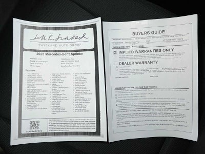 2025 Mercedes-Benz Sprinter 2500 Standard Roof I4 Diesel HO 144" RWD