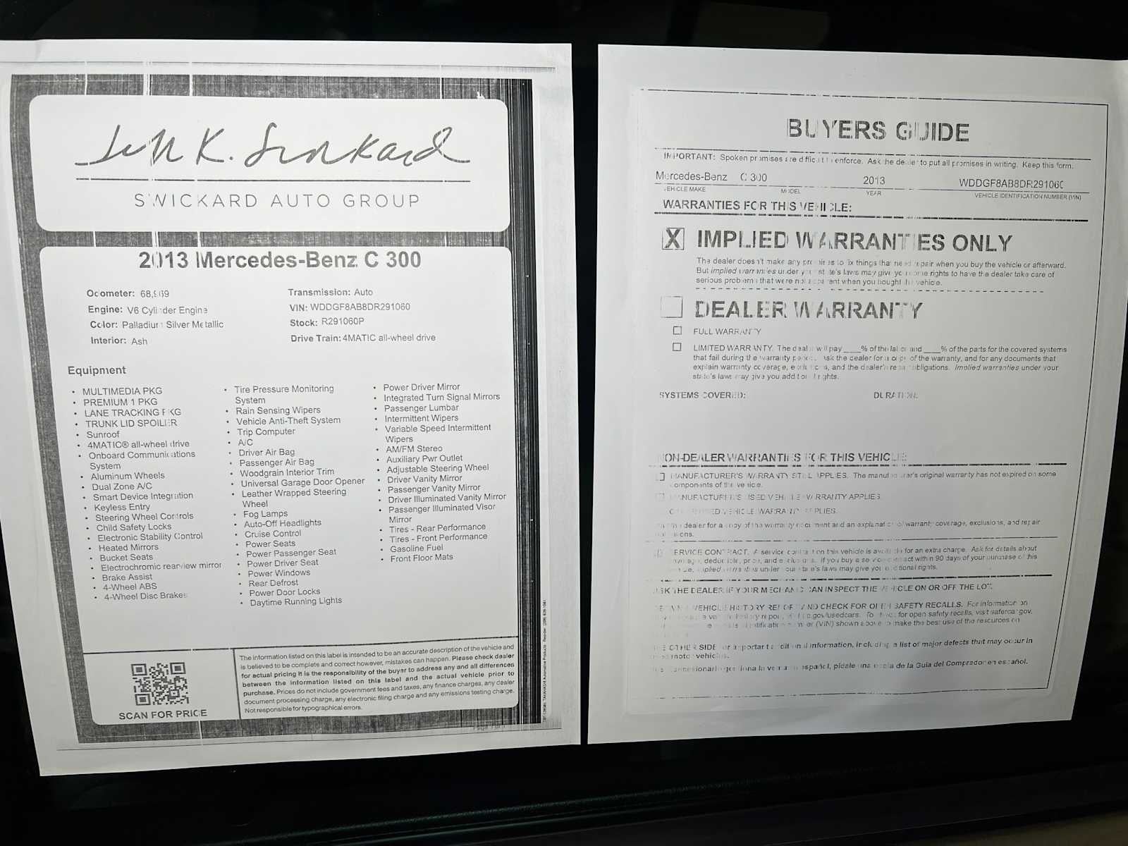 2013 Mercedes-Benz C-Class C 300 Sport