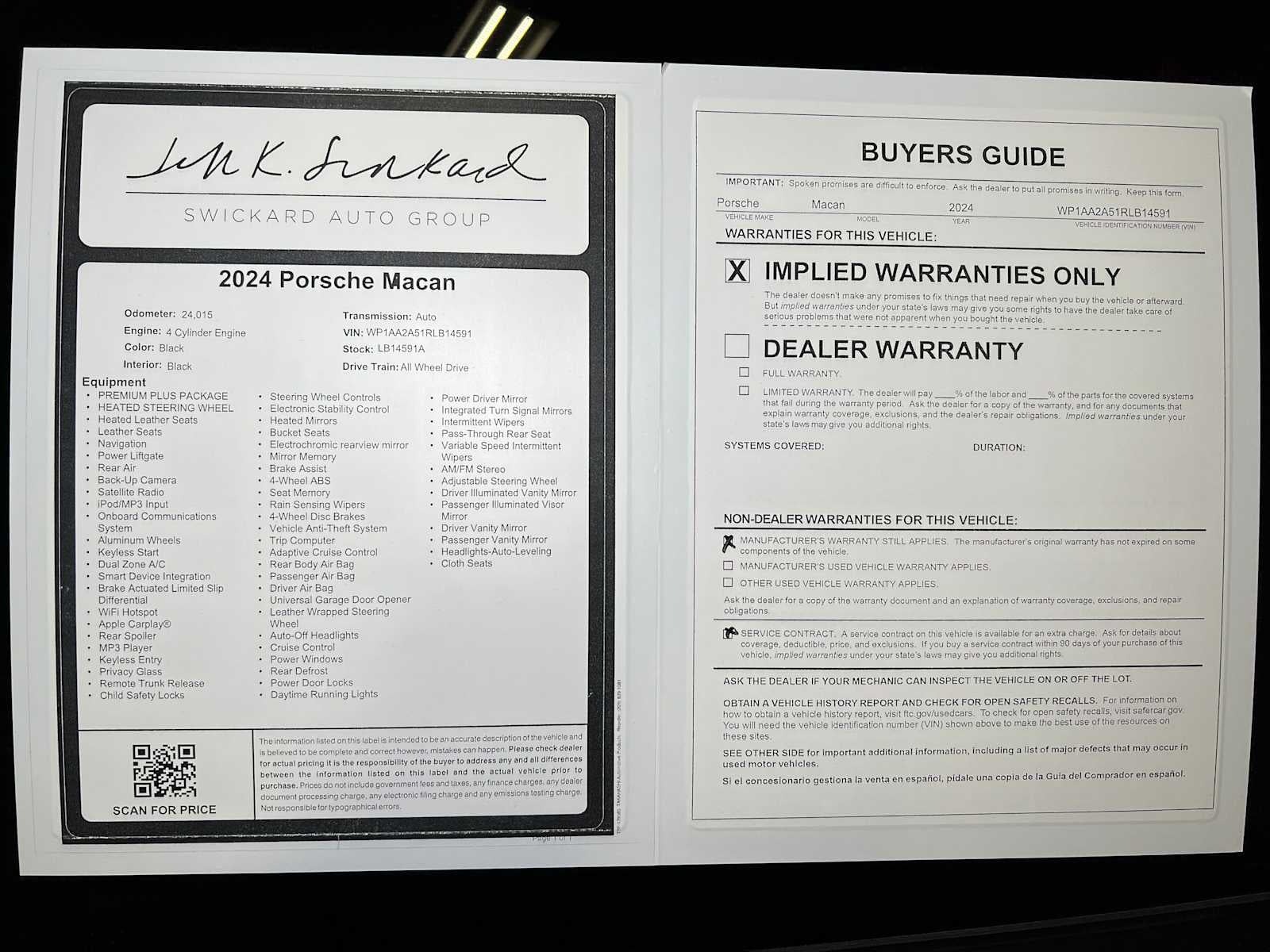 2024 Porsche Macan AWD