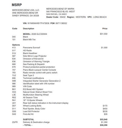 2026 Mercedes-Benz GLC 300 4MATIC® SUV
