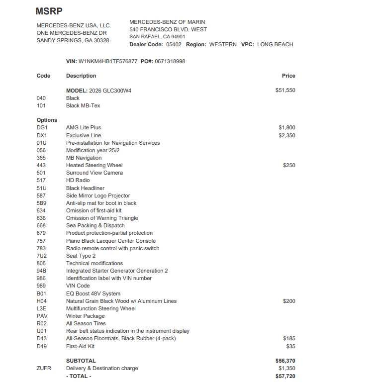 2026 Mercedes-Benz GLC 300 4MATIC® SUV