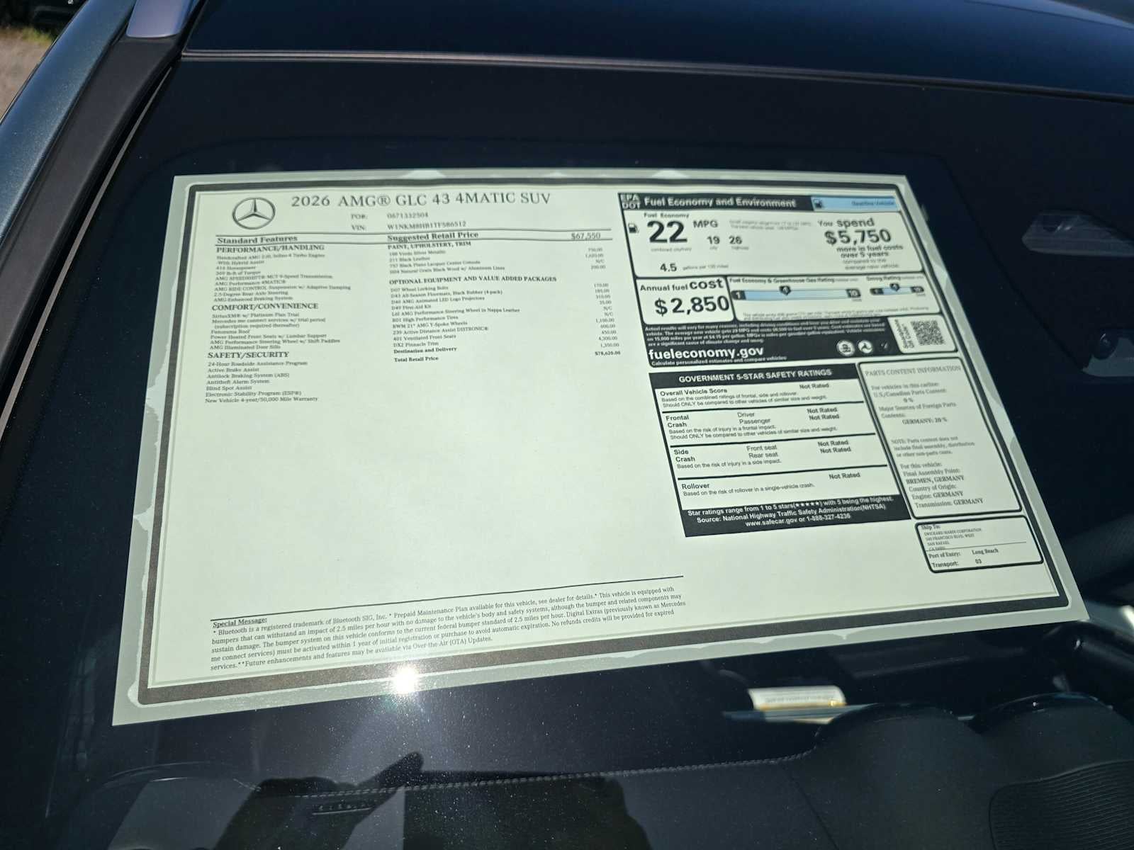 2026 Mercedes-Benz AMG® GLC 43 4MATIC® SUV
