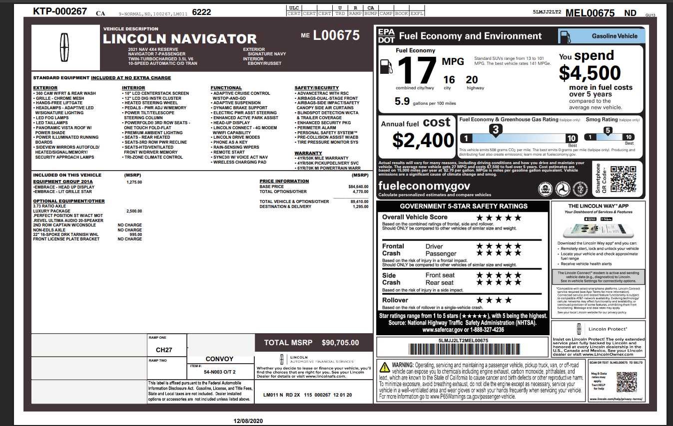 2021 Lincoln Navigator Reserve