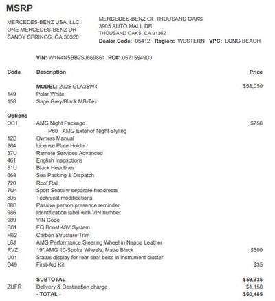 2025 Mercedes-Benz GLA AMG® GLA 35