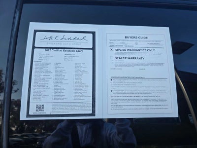 2022 Cadillac Escalade Sport Platinum