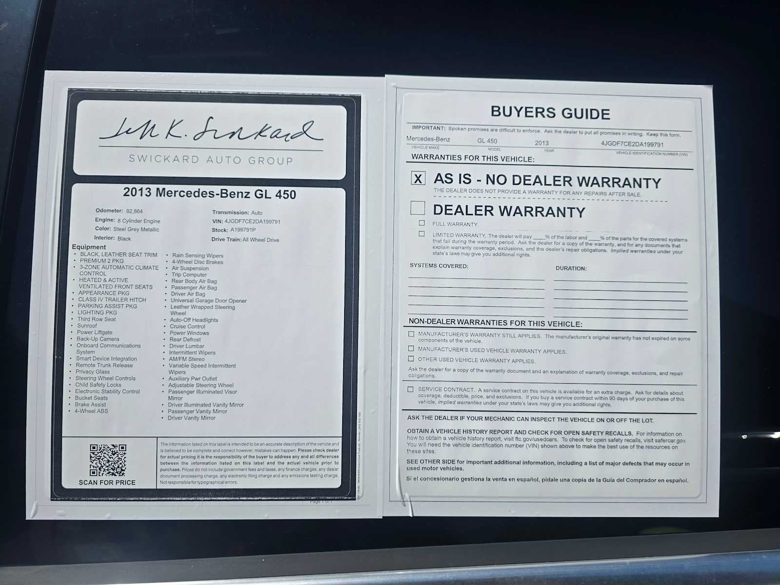 2013 Mercedes-Benz GL 450 4MATIC® 4dr