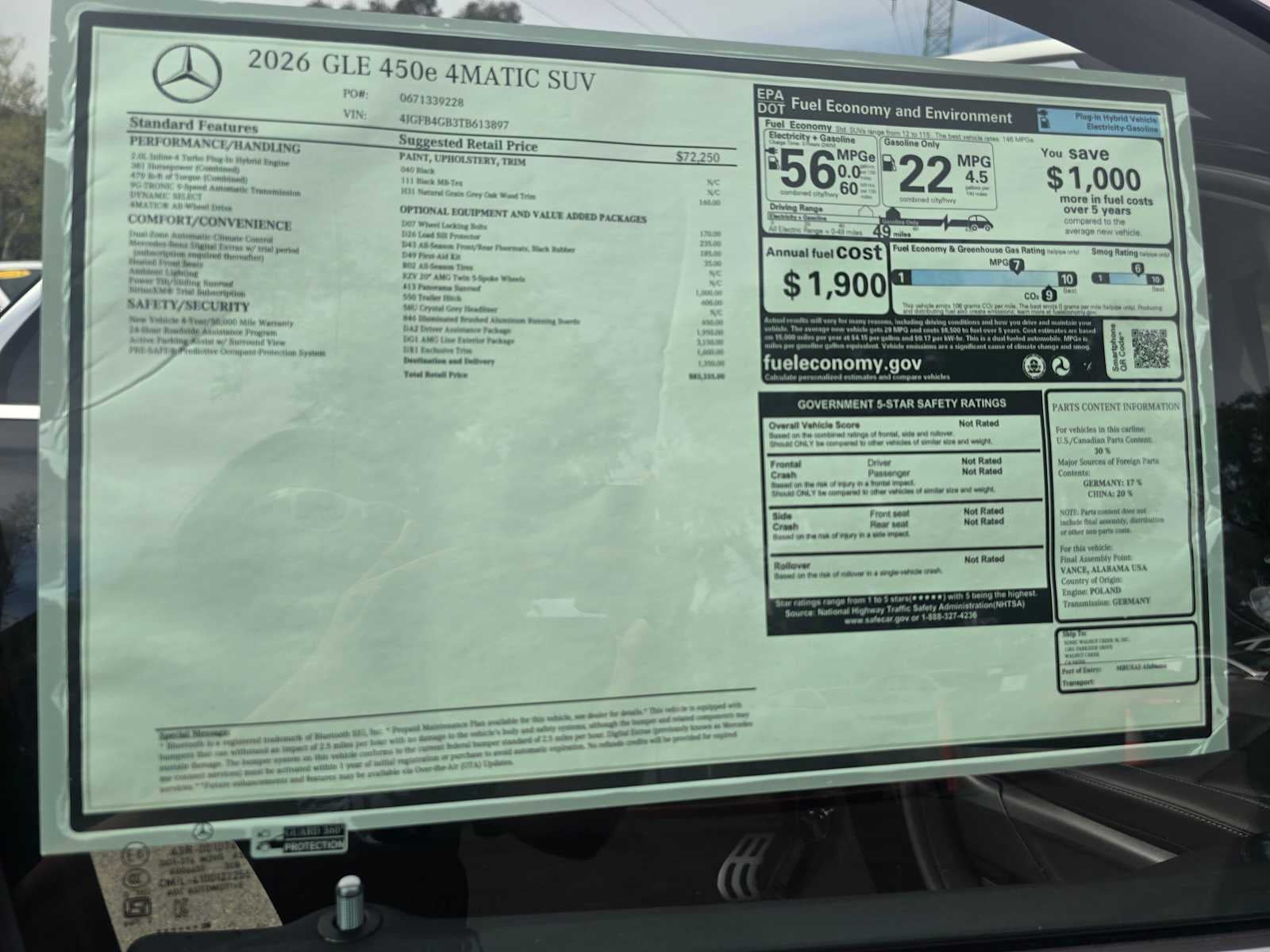 2026 Mercedes-Benz GLE 450e GLE 450e