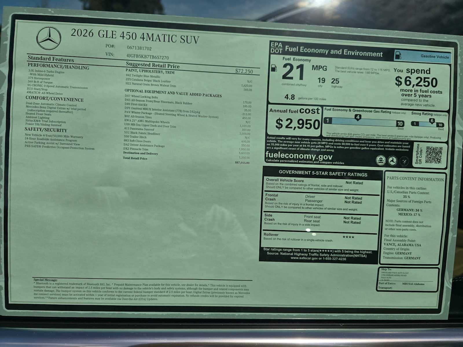 2026 Mercedes-Benz GLE 450 4MATIC® SUV