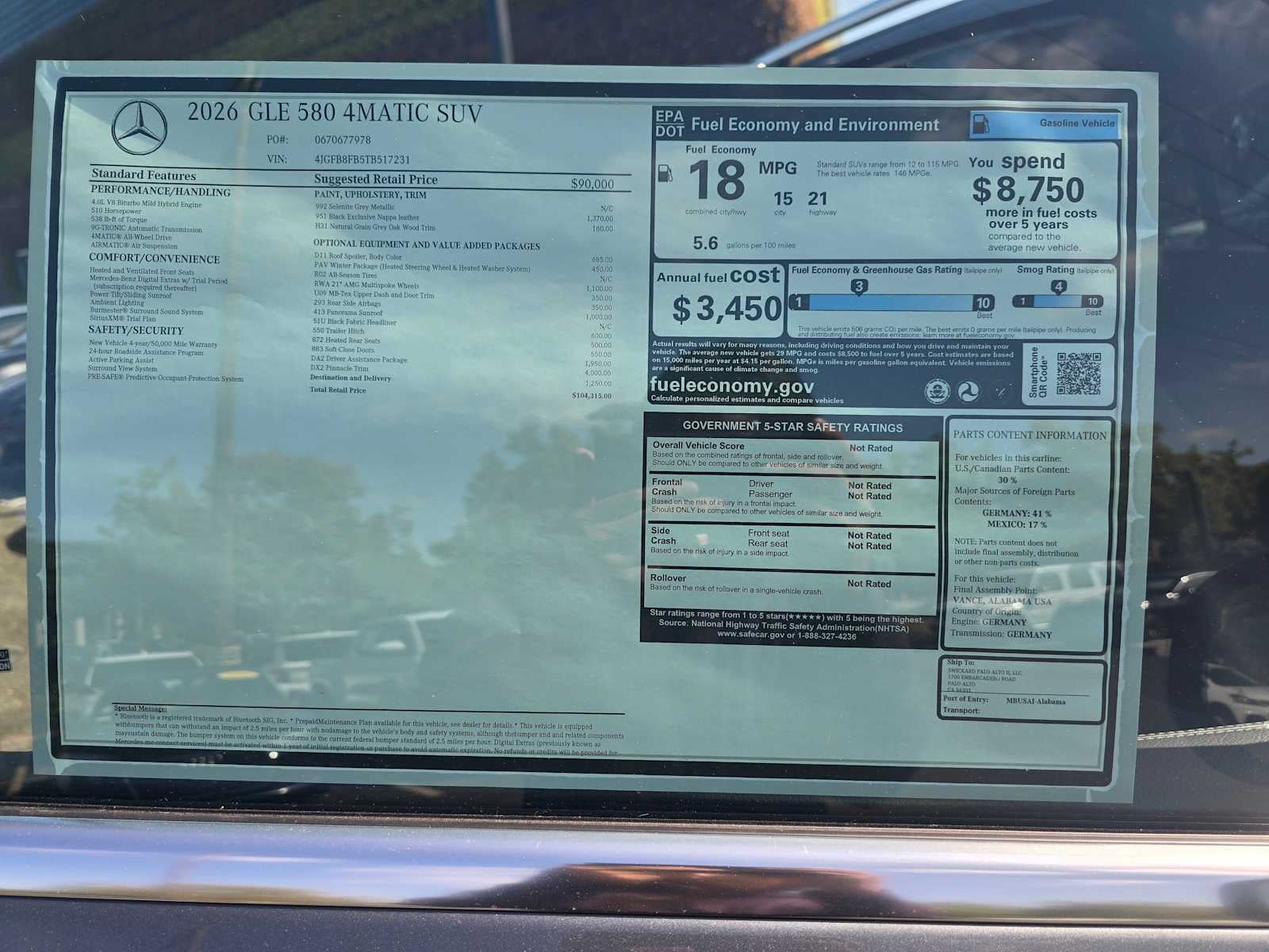 2026 Mercedes-Benz GLE 580 GLE 580