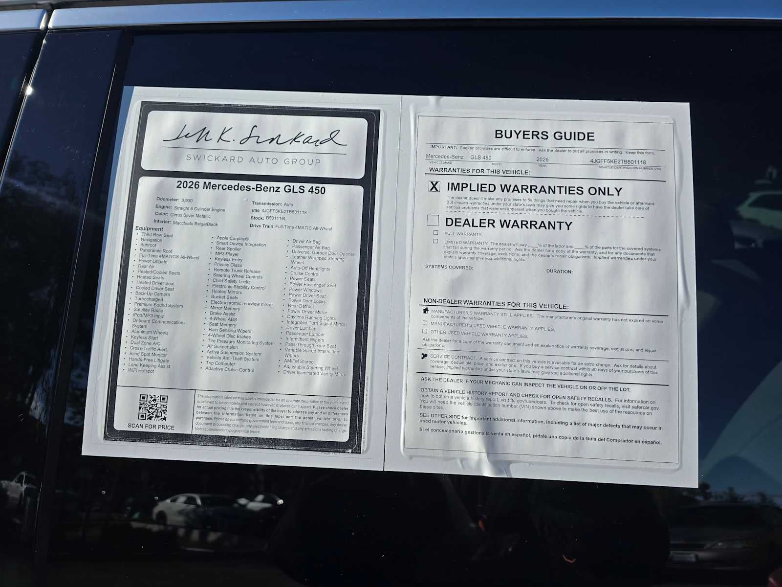 2026 Mercedes-Benz GLS GLS 450