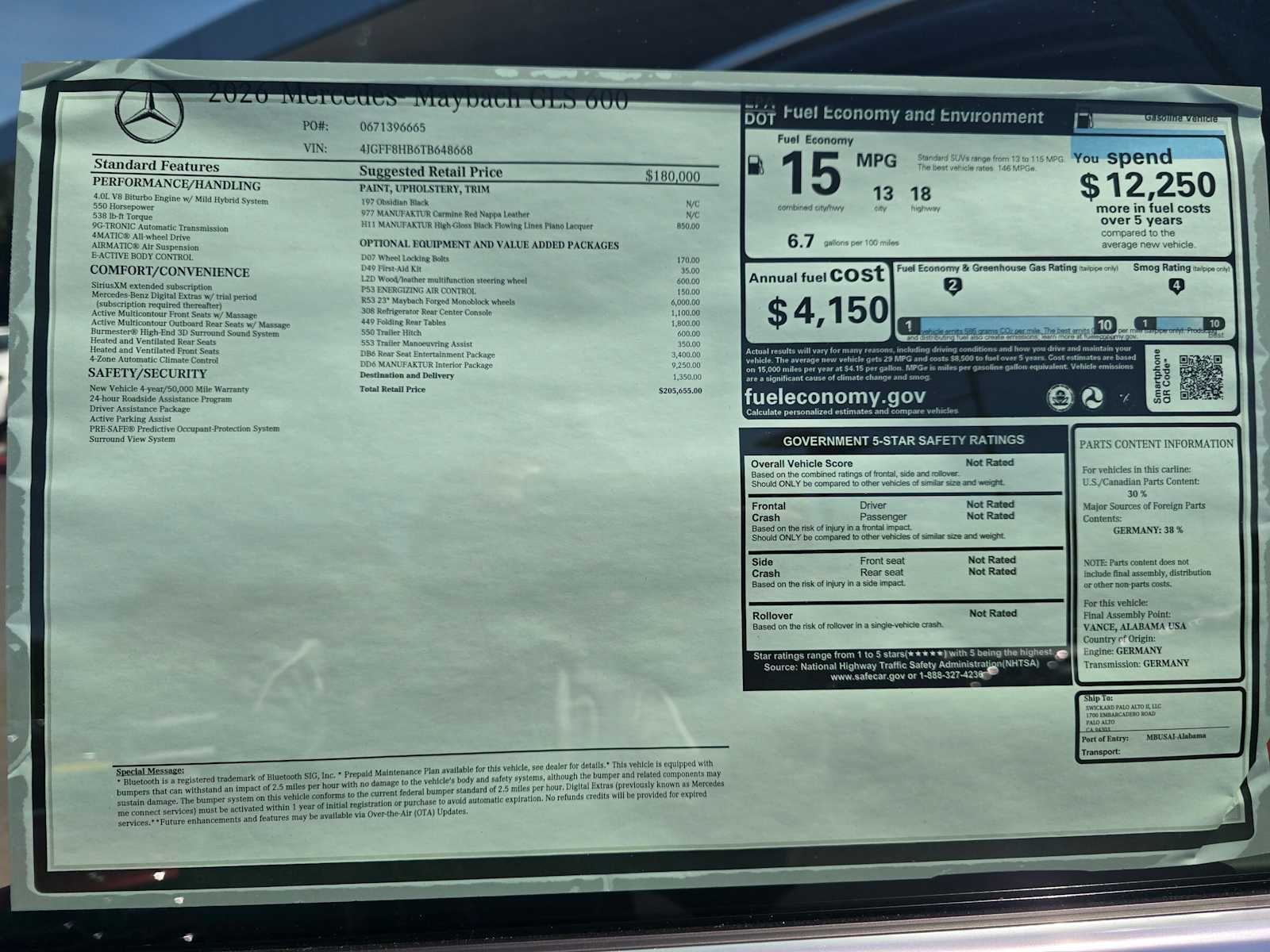 2026 Mercedes-Benz Maybach GLS 600 4MATIC® SUV