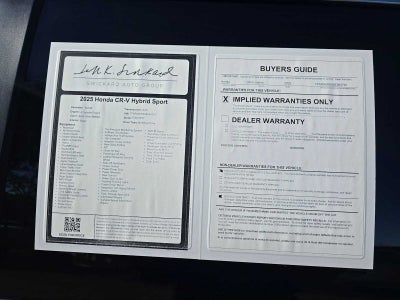 2025 Honda CR-V Hybrid Sport