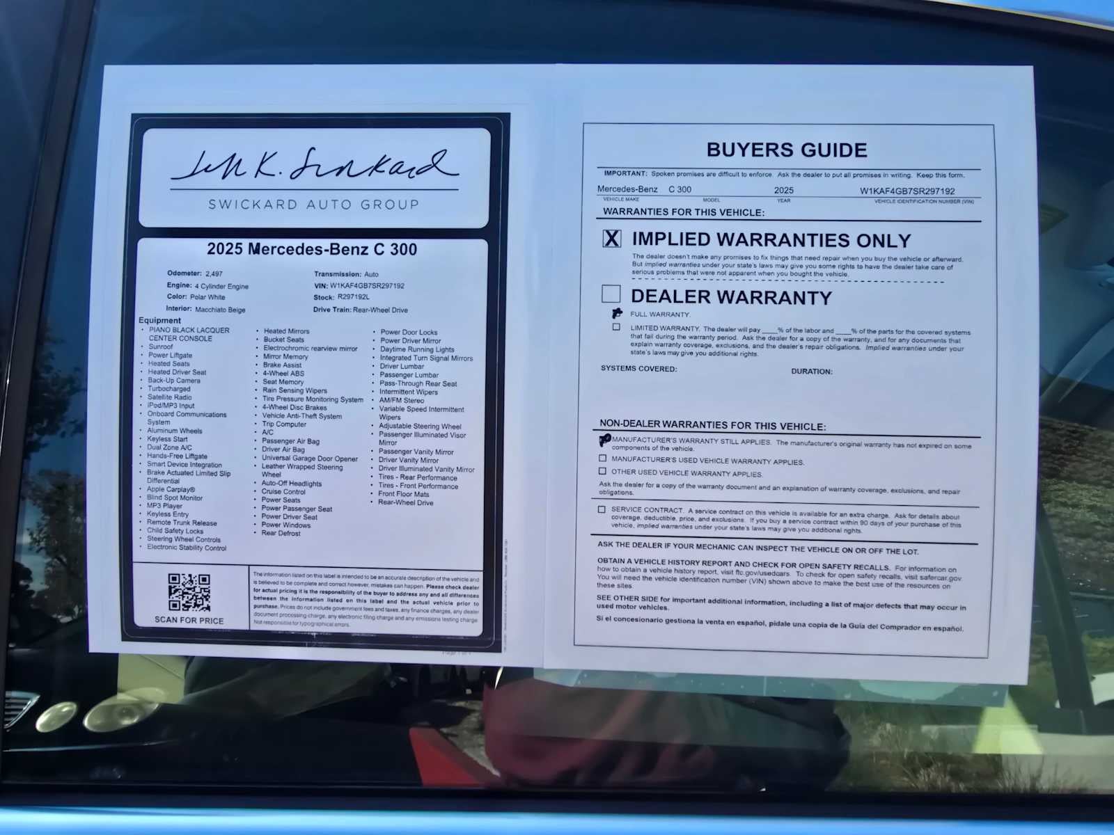 2025 Mercedes-Benz C-Class C 300