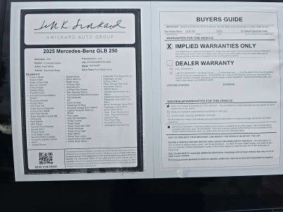 2025 Mercedes-Benz GLB GLB 250