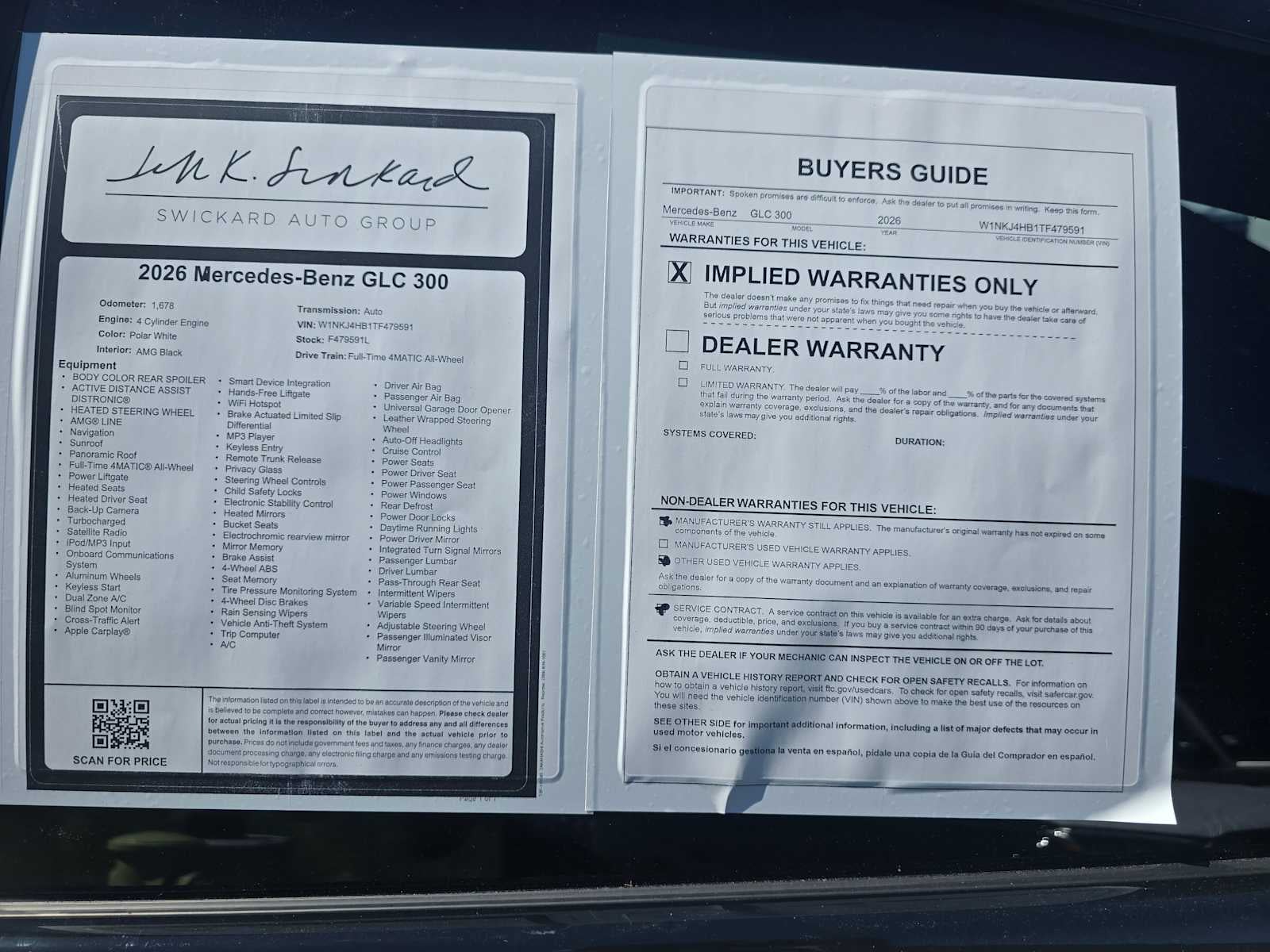 2026 Mercedes-Benz GLC 300 4MATIC® Coupe