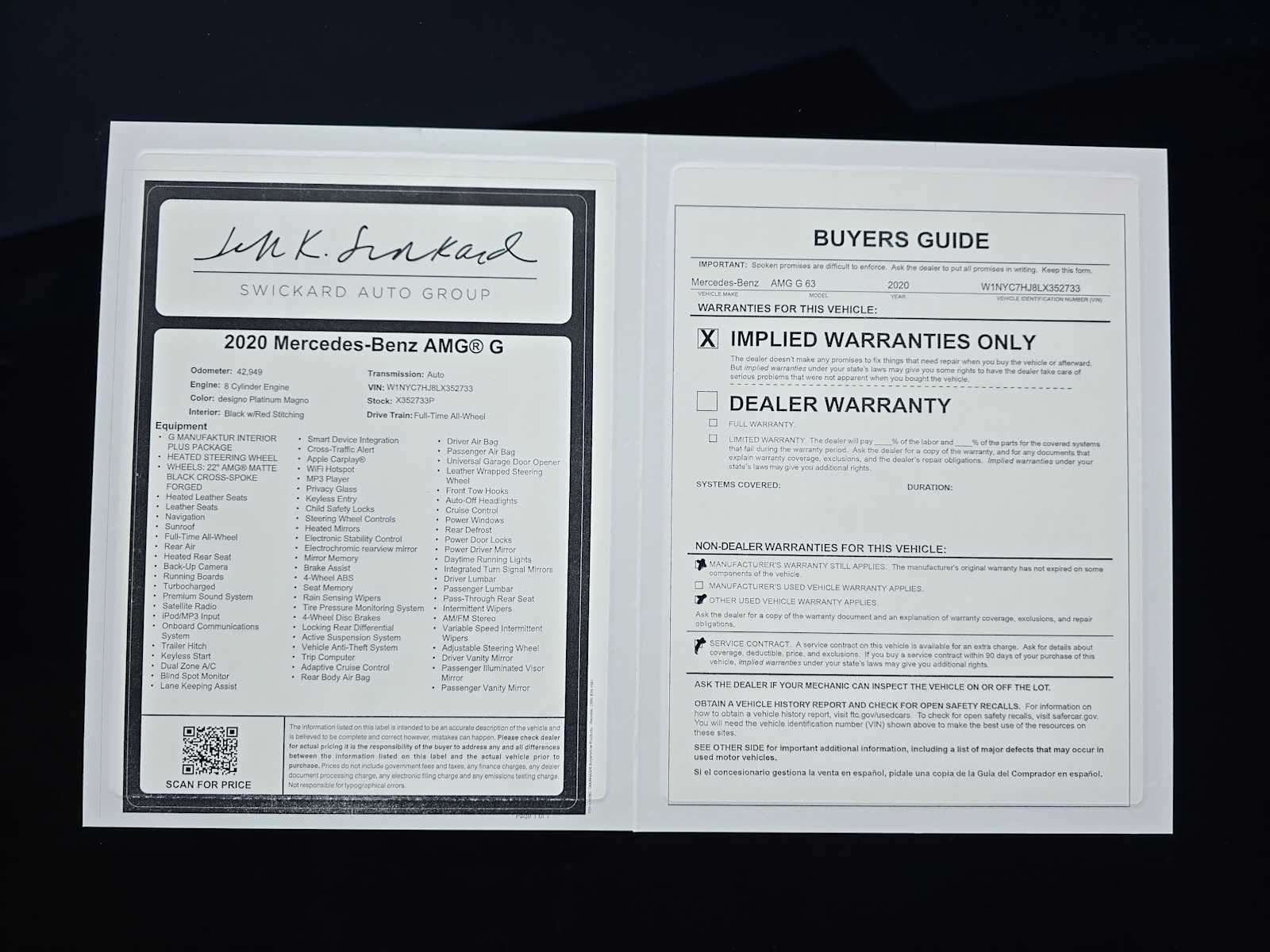 2020 Mercedes-Benz AMG® G 63 4MATIC® SUV