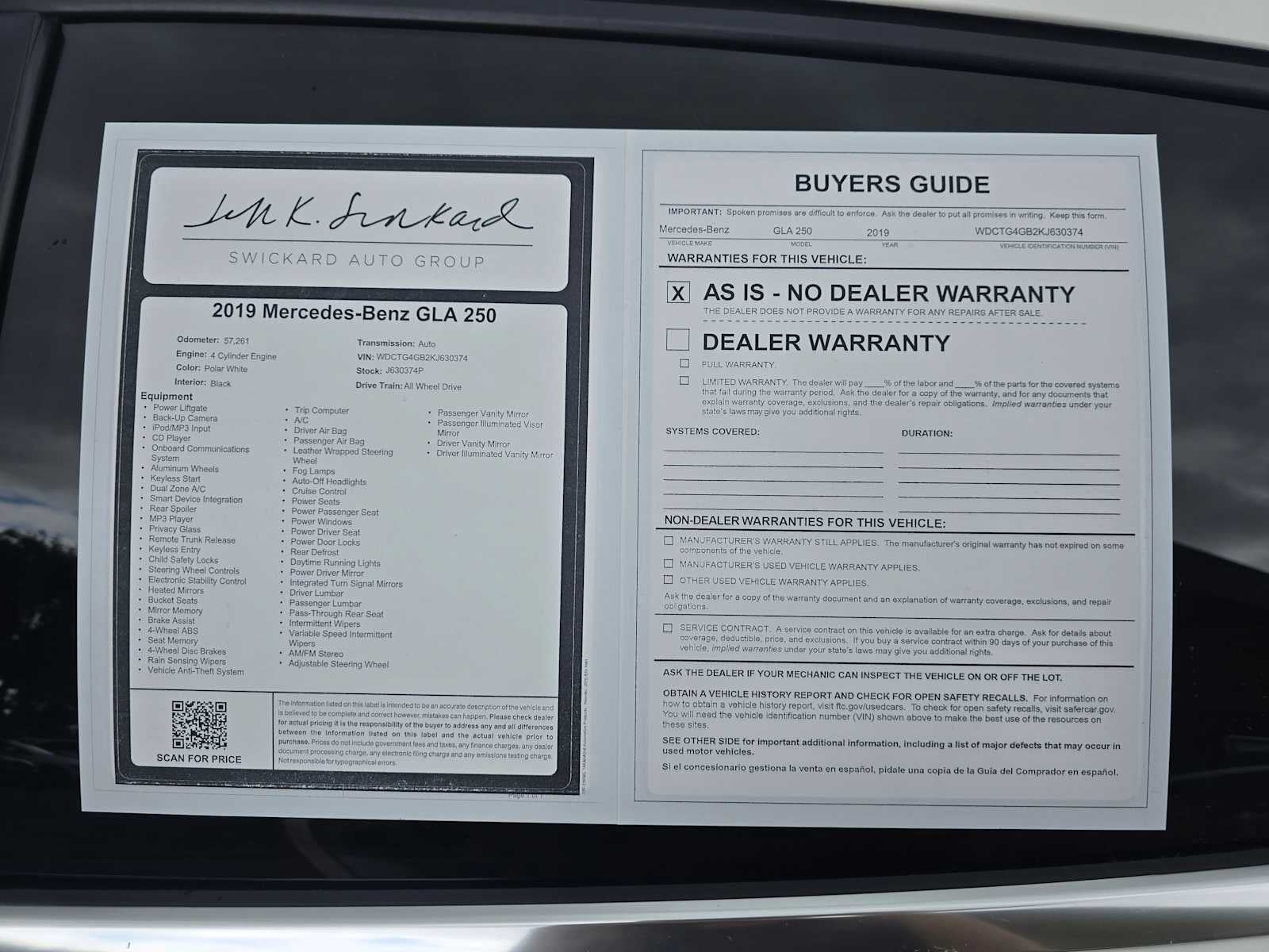 2019 Mercedes-Benz GLA 250 4MATIC® SUV