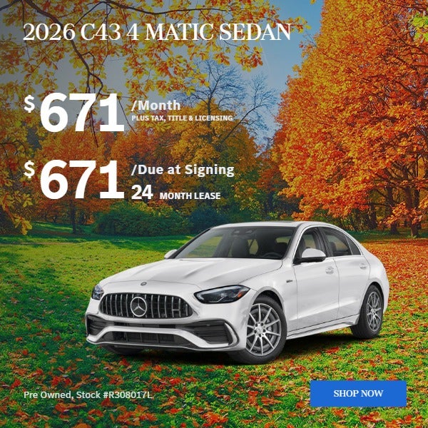 2026 C43 4 MATIC SEDAN: $671/mo