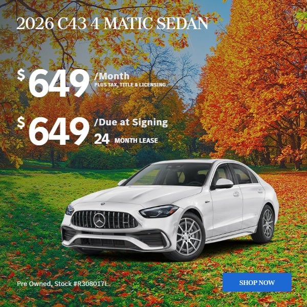 2026 C43 4 MATIC SEDAN: $649/mo