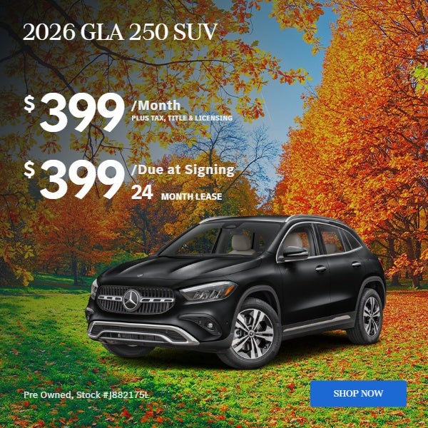 2026 GLA 250 SUV: $399/mo