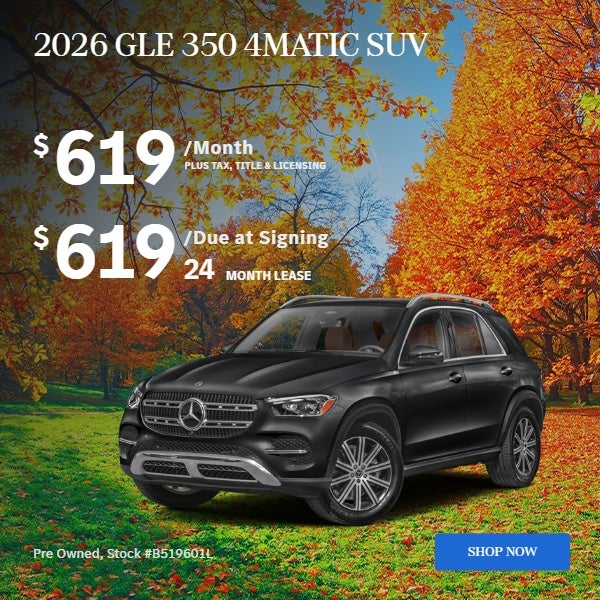 2026 GLE 350 4Matic SUV: $619/mo